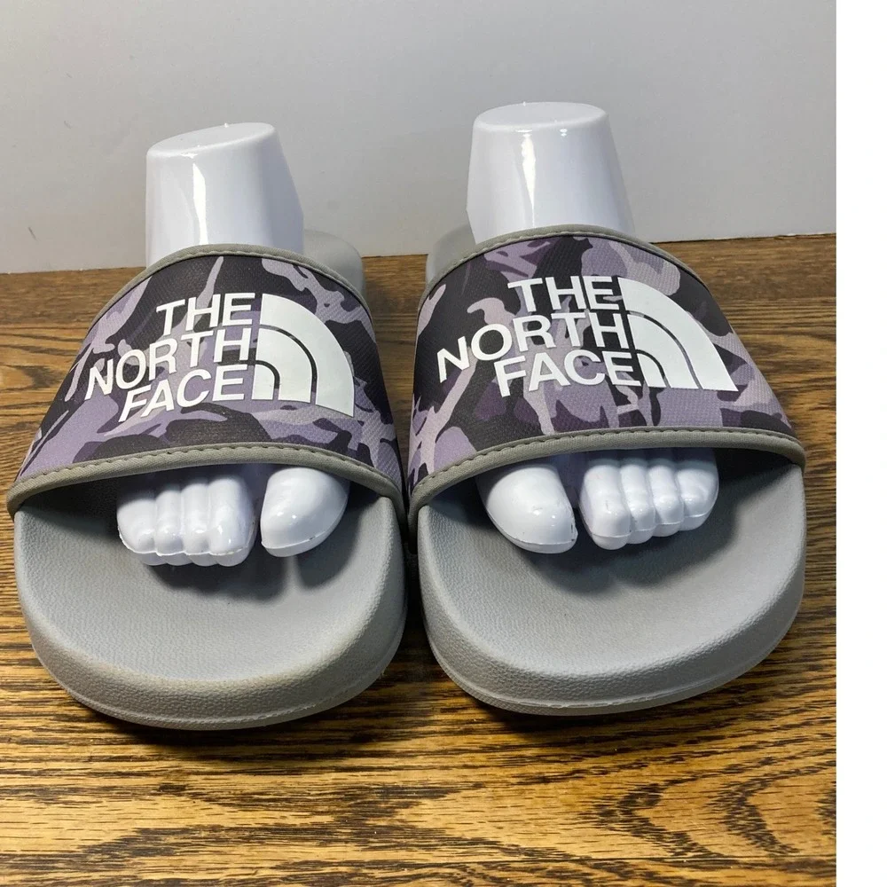 The North Face Base Camp Slide III Grey Purple Camo Mens 12 NF0A4T2R Sandal